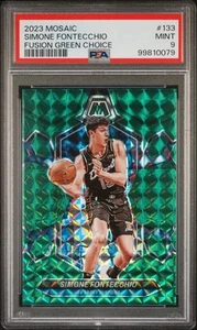 2023-24 MOSAICO PANINI SIMONE FONTECCHIO FUSION VERDE A SCELTA /18 PSA 9 - Foto 1 di 2