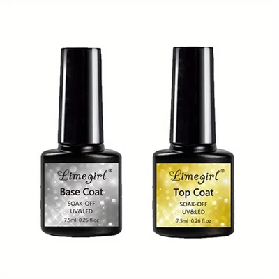 Set Top Coat Base Coat Und Base Coat UV/LED Semi-Permanent Clear Coat Gel-Nagell - Bild 1 von 4