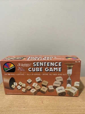 Vintage SCRABBLE SENTENCE CUBE GAME 1983 Selchow & Righter Complete! Very Good! - Image 1 of 4