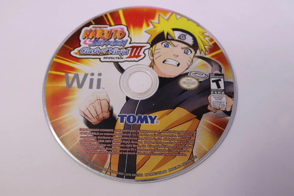 Naruto Shippuden: Clash of Ninja Revolution 3 Nintendo Wii Disc Only Tested - Image 1 of 1