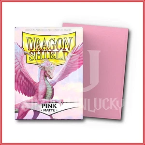 Pink 100 Matte Dragon Shield Sleeves Standard Size🐉for Pokemon MTG DBS - Picture 1 of 2