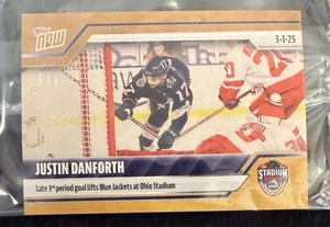 2024-25 NHL TOPPS NOW® Sticker #121 🏒 Justin Danforth 🏒 Blue Jackets GOLD 1/1 - Picture 1 of 7