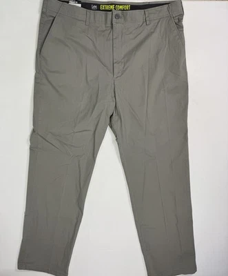 Pantalones chinos Lee Extreme Comfort calce recto para hombre 46x34 (46x33) nuevos con etiquetas grises modernos Foto 1 de 4