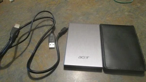 Metal case Acer 500GB Portable 2.5' Hard Disk Drive (Silver) - Picture 1 of 5