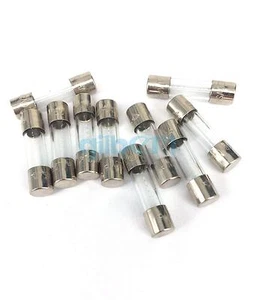 10 pieces 250V 630mA Slow Blow 5x20mm Glass Tube Fuses - Picture 1 of 4
