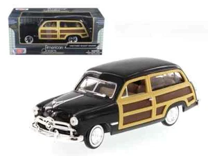1/24 Motormax 1949 Ford Woody Wagon Black Diecast Model Car 73260AC-BK - Picture 1 of 3