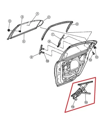 NUEVO Motor y regulador de ventana trasera izquierda Dodge OEM 04574106 4574106 INTREPID 300M Foto 1 de 2