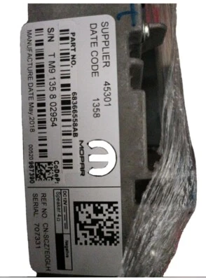 CODICE RADIO CHRYSLER JEEP COMPASS PANSONIC HARMAN ALPINE AUTORADIO TM - Immagine 1 di 4