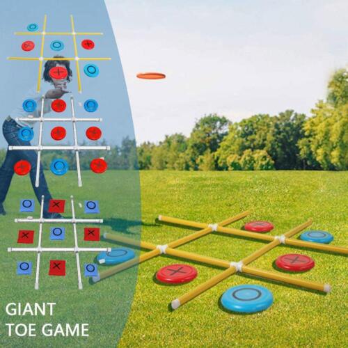 Portable Yard Toss Game, Large Outdoor Tic Tac Toe Game and Kids For Adults I09C