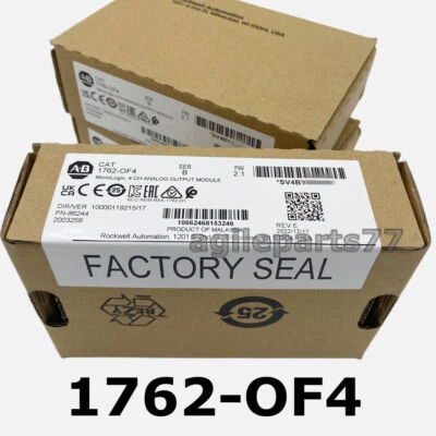 NEW Factory Sealed AB 1762-OF4 MicroLogix 4CH Analog OUTPUT Module 1762OF4 2023 - Image 1 of 4