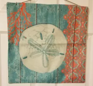 Coastal Sand Dollar 18"X18" Zippered Pillow Cover Indoor/Outdoor New - Picture 1 of 2