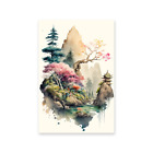 Landscape Wall Art Canvas Painting Watercolor Poster Print Pictures Home Decor