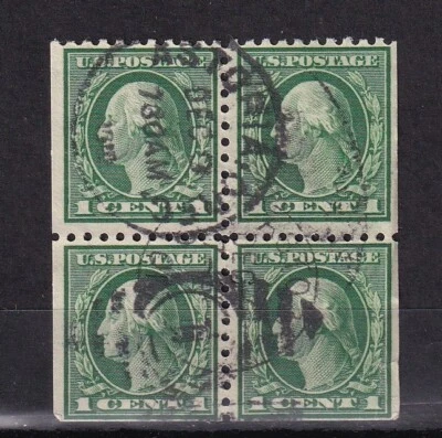 US Stamp 1916 Washington SC# US 462A Perf 10 Green Lot 382 - Image 1 of 2