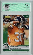 Phillip Lindsay 2018 Panini Instant #194 Green SP, 10 Made Rookie Card PGI 10