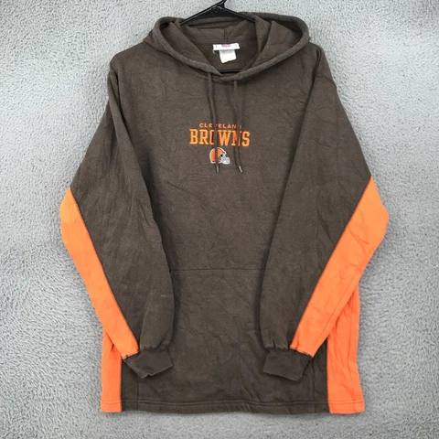 Cleveland Browns Sweater Adult Medium Brown NFL Pullover Hoodie 27130 Cover