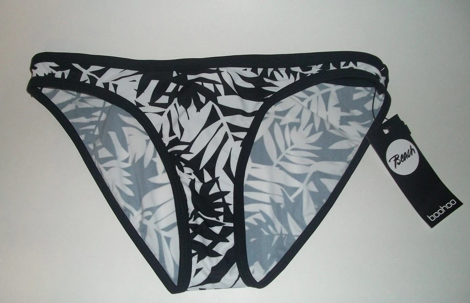 Boohoo Beach Palm Bikini Calzoncillo EE. UU. Talla 2 Nuevo Con Etiquetas Foto 1 de 1