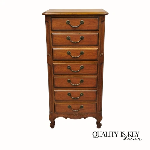 Vintage Drexel French Country Manner 7 Drawer Lingerie Chest & Drawers Cover