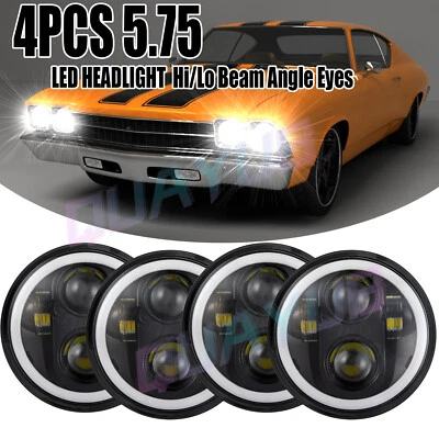Faro proyector LED DRL 4 piezas 5-3/4" 5,75" pulgadas para camioneta Toyota 1975-1978 Foto 1 de 4
