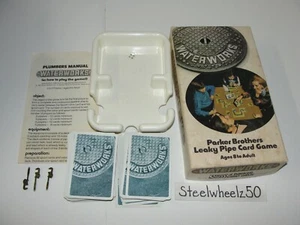 Vintage Waterworks Card Game 1972 Parker Brothers NOT COMPLETE 770 Leaky Pipe - Picture 1 of 3