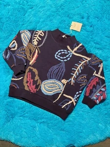 Big Kids Children toddler black sweatshirt Print French Terry Crewneck size 5t - Picture 1 of 3