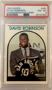 1993 HOOPS DAVID ROBINSON COMMEMORATIVE CARD #DR1 PSA 8 POP 13 - Imagen 1 de 2