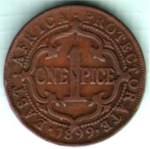East Africa - 1899 - 1 Pice - KM# 1 - Victoria - Picture 1 of 2