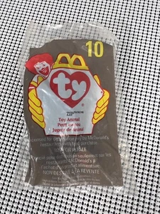 1998 McDonald's Happy Meal Toy #11 Zip the Cat TY Beanie Baby NIP Sealed - Picture 1 of 2