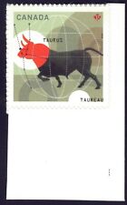 Canada sc#2450 Zodiac: Taurus, Unit from Gutter Pane2450b, Mint-NH