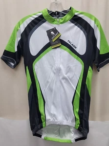 ILPALADINO Men's Short Sleeve Cycling Jersey - Black/Green/White - Picture 1 of 4
