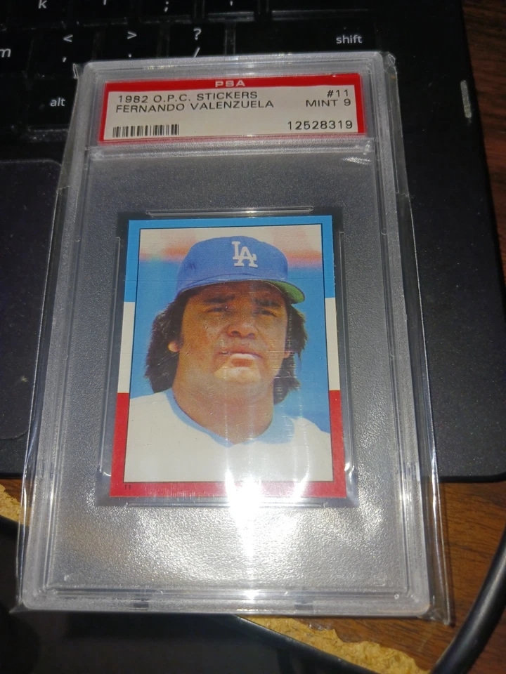 1982 OPC O-Pee-Chee Stickers #11 Fernando Valenzuela LA Dodgers PSA 9  LOW POP - Image 1 of 1