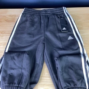 Adidas 3-Stripes Track Pants Black&White Youth Girls Large 14 Pockets Gym/Lounge - Picture 1 of 8