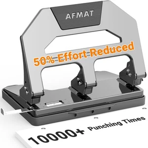 Heavy Duty 3 Hole Puncher, 40-Sheet Paper Punch Heavy Duty, 50% Reduced Effor... - Picture 1 of 6