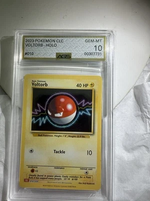 Pokemon Trading Card Game Classic Voltorb Holo CLC 010/034 AGS Gem-MT 10 2023 - Image 1 of 4