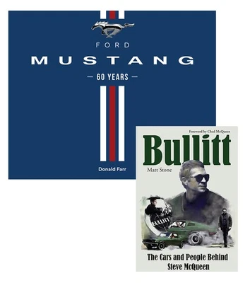 Juego de 2 libros Ford Mustang 60 años y Bullitt Foto 1 de 3