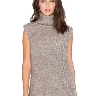 Chaleco Suéter Theory Beylor T Yak Mohair Lana Cuello Alto Mujer Talla Mediana Top Foto 1 de 4