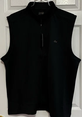 Chaleco de golf Greg Norman para hombre con cremallera completa, negro, XL, nuevo con etiquetas Foto 1 de 3