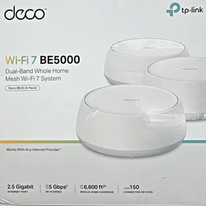 TP-Link | Deco BE25 BE5000 | Dual-Band Whole Home Mesh Wi-Fi 7 System | Used - Picture 1 of 8