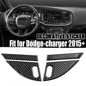 Carbon Fiber Door Speaker Panel Cover Trim Accessories Fits 15~22 Dodge Charger - Picture 1 of 10