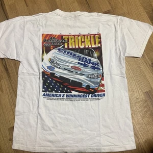 Camicia da corsa vintage NASCAR Richard Dick Trickle Xl bianca 99 Fruit Of The Loom - Foto 1 di 5