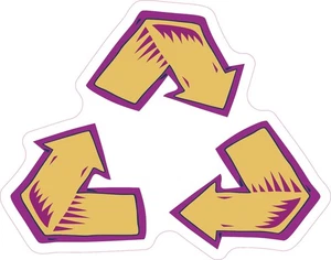 Recycle Logo Trash Bin Vinyl Bumper Sticker Window Decal Multiple Sizes - Bild 1 von 1