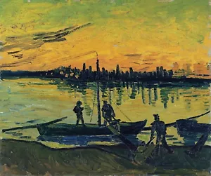 VINCENT VAN GOGH Pop Art Poster or Rolled Canvas Print "Stevedores at Arles" - Picture 1 of 1