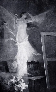 Une Muse s'est envolé (peint par HENRI-MARTIN) - Grande planche du 19e siècle - Picture 1 of 2