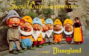# A641 TARJETA POSTAL DE DISNEYLANDIA, BLANCANIEVES Y AMIGOS - Imagen 1 de 2