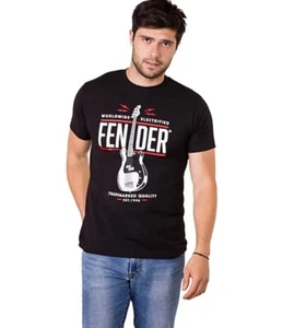 Fender Guitar 1946 Tee Shirt Size Medium Black Brand New With Tags  No Flaws - Picture 1 of 3