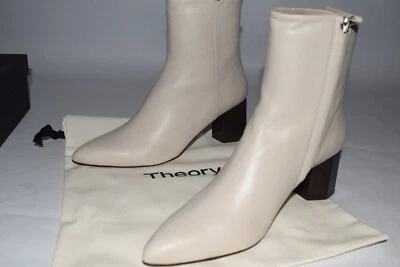 Новый в коробке! $475 Женская теория Hexa ботинок лицевой кожи теплый камень кремовый размер 40 - Изображение 1 из 4