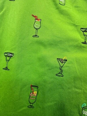 Pantalones Stonebridge vintage para mujer 12 verde lima bordados Martini Resort Cruise Foto 1 de 4