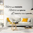 Italian Live Laugh Love Quote Wall Sticker Bedroom Kids Room Italy Family Quote