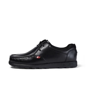 NEW Kickers Fragma Lace Boys Black Leather School Shoes UK SIZE 5/EUR 38 - Picture 1 of 7