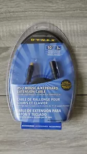 New / Sealed Dynex 6' PS/2 Mouse/Keyboard Extension Cable - DX-C101811 - Picture 1 of 3