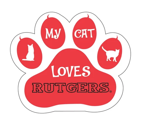 RUTGERS SCARLET KNIGHTS CAT PAW MAGNET-MY CAT LOVES RUTGERS MAGNET Cover